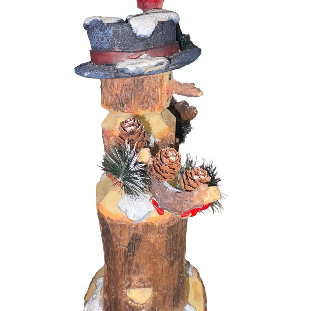 Roman, Inc.‎ Rustic Wooden Snowman Music Box "Walking In A Winter Wonderland" - Picture 14 of 16